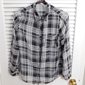 Collared sheer button down